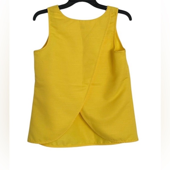 J. Crew Crossed-back jacquard tank top in Vivid Yellow - Size 16 - Picture 3 of 5